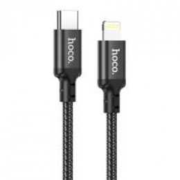 Кабель HOCO X14 Double speed PD charging data Tape-C for Lightning (L=1m) black