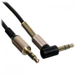 Кабель AUX Ky118 Резиновый угловой штекер 2m (black)