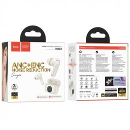 Наушники TWS HOCO EQ22 ANC+ENC ( с шумоподавлением) cloudy white (BT5.4)