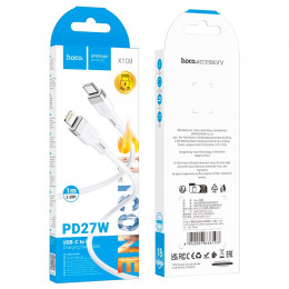 Кабель HOCO X109 Type-C - Lighting 27W, 1м, (Силиконовый), white 1/31