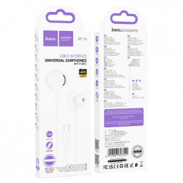 Наушники HOCO M114 c микрофоном , Type-C, White
