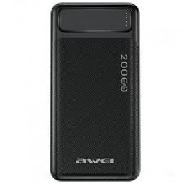 Внешний аккумулятор AWEI P6K 20000 mah (2*USB 2,1A) Black