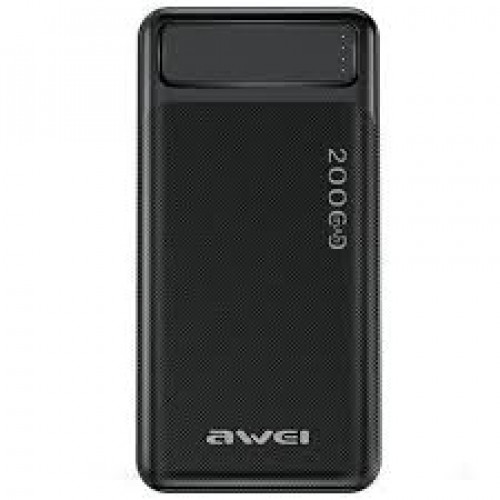 Внешний аккумулятор AWEI P6K 20000 mah (2*USB 2,1A) Black