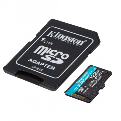 Kingston 128GB microSDXC Canvas Go Plus 170R A2 U3 V30 Single Pack w/o ADP