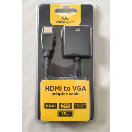 Переходник HDMI -> VGA Cablexpert A-HDMI-VGA-04, 19M/15F, длина 15см