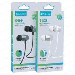 Наушники Celebrat D10 с микрофоном, White