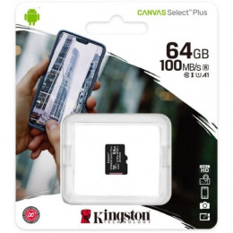 Kingston 64GB SDXC Canvas Select Plus 100R C10 UHS-I U1 V10