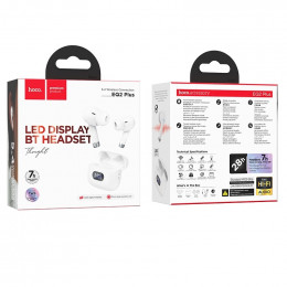 Наушники TWS HOCO EQ2 plus white (с индикатором заряда) (BT5.4)