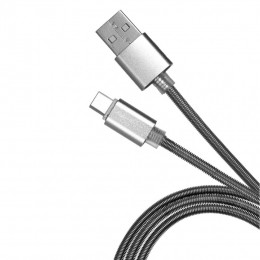 Кабель USB M3 Пружина металлический Type-C 1m