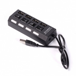 USB - Xaб 2.0 Smartbuy 4 порта Black (SBHA-7204-B)