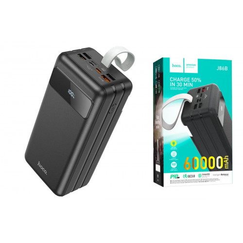 Внешний аккумулятор Hoco J86B Electric 60000mAh (черный)