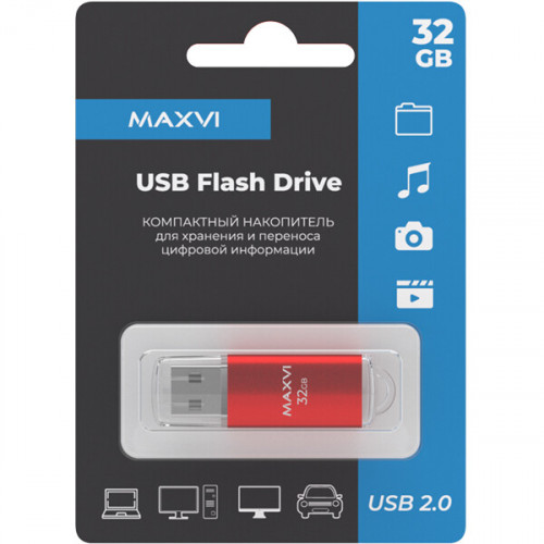 USB Flash Maxvi MP 32GB (красный)