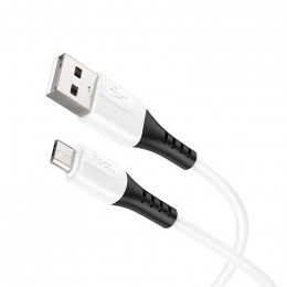 Кабель HOCO X82 USB - microUSD, 2.4A, 1м, (Силиконовый), white