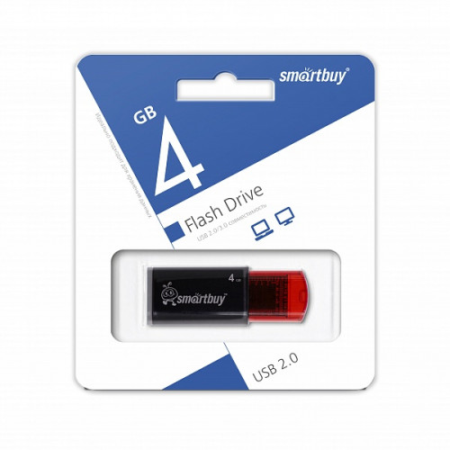 USB накопитель Smartbuy 4GB Click Black (SB4GBCL-K)