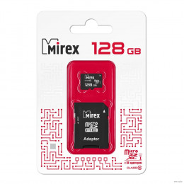 Карта памяти microSDХC с адаптером MIREX 128GB (UHS-I, class 10)