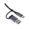 Разветвитель USB 3.0 / 2.0 Gembird UHB-C444, 4 порта: 2хType-C, 1хUSB 3.0, 1хUSB 2.0, алюминиевый корпус, серый, кабель Type-C+USB