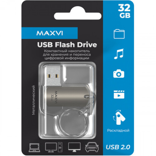 USB Flash Maxvi MR 32GB (серебристый)