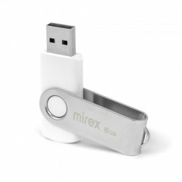 USB Flash Mirex SWIVEL WHITE 8GB (13600-FMUSWT08)