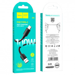 Кабель Hoco X96 USB Type-A - USB Type-C (1 м, черный)