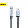 Кабель AWEI CL-206T USB-Type-C (5A) (Силикон) 1м. Black