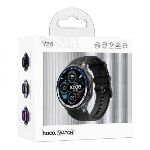 Смарт-часы HOCO Y24 Amoled Smart sports watch (call version) Black