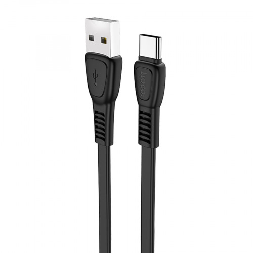 Кабель HOCO X40 USB - Type-C, 3A, 1м, (плоский), black