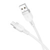 Кабель HOCO X109 USB - MicroUSB , 1м, (Силиконовый), White