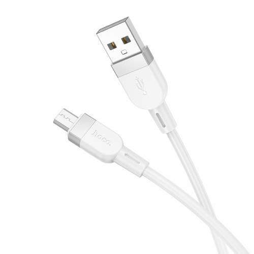 Кабель HOCO X109 USB - MicroUSB , 1м, (Силиконовый), White