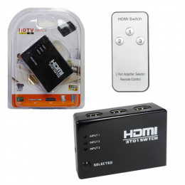 Адаптер H56 HDMI Swicth+Remote 3x1 Port с пультом (black)