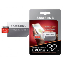 micro SDHC карта памяти Samsung 32GB Class 10 Evo Plus UHS-I U3 (100/60 Mb/s) + SD адаптер