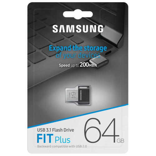 USB 3.1 флэш-диск Samsung 64GB Fit Plus цвет черный