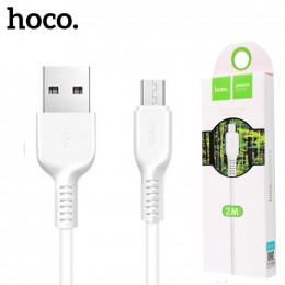 Кабель Hoco X20 microUSB (2 м, белый)