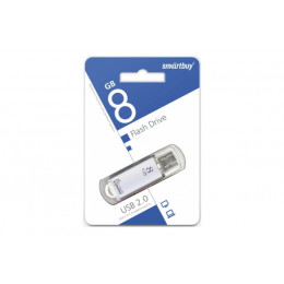 USB Flash SmartBuy 8GB V-Cut Silver [SB8GBVC-S]