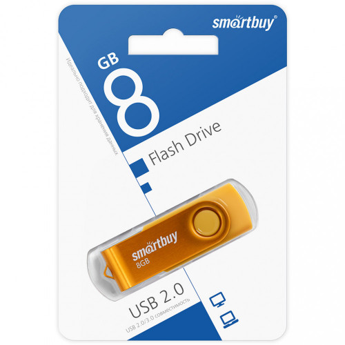 USB флэш-диск Smart Buy 8GB Twist Yellow