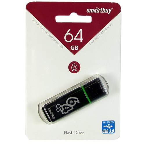 64GB USB 3.0 флэш-диск 64GB Smart Buy Glossy series Dark серый