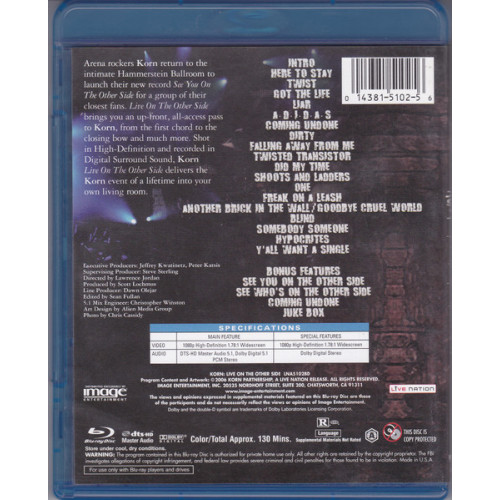 Korn – Live On The Other Side (Blu-Ray Disc)