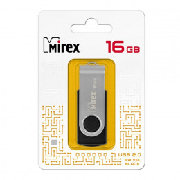 USB флэш-накопитель 16 ГБ Mirex SWIVEL BLACK 16GB (ecopack)