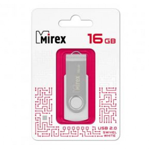 USB флэш-накопитель 16 ГБ Mirex SWIVEL WHITE 16GB (ecopack)