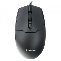 Мышь Gembird MOP-430, USB, черный, 3кн.+колесо-кнопка, 1600 DPI, кабель 1.5 м