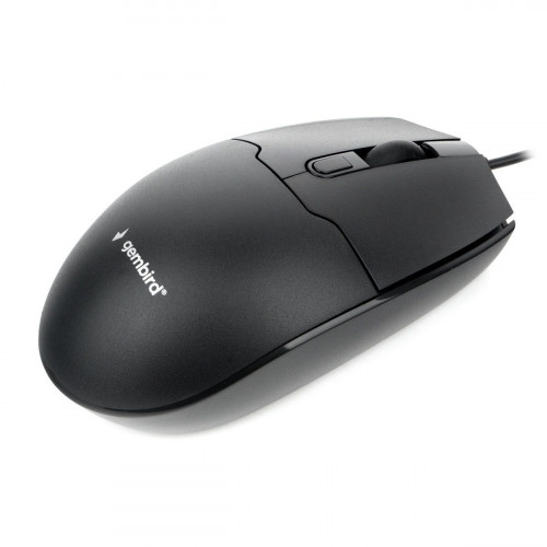 Мышь Gembird MOP-430, USB, черный, 3кн.+колесо-кнопка, 1600 DPI, кабель 1.5 м
