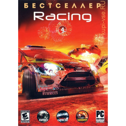 БЕСТСЕЛЛЕР RACING # 4: GRID (ОЗВУЧКА), GRID 2 (СУБТИТРЫ), DiRT SHOWDOWN (СУБТИТРЫ) (3 В 1) DVD10 PC