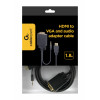 Кабель HDMI Cablexpert CC-HDMI4F-6, 19M/19M, v2.0, медь, позол.контакты, экран, плоский кабель, 1.8м, черный, пакет