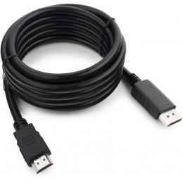 Кабель DisplayPort->HDMI Cablexpert CC-DP-HDMI-3M, 3м, 20M/19M, черный, экран, пакет