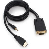 Кабель HDMI Cablexpert CC-HDMI4F-6, 19M/19M, v2.0, медь, позол.контакты, экран, плоский кабель, 1.8м, черный, пакет