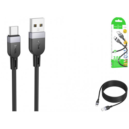Кабель HOCO X109 USB - Type-C , 3м, (Силиконовый), black