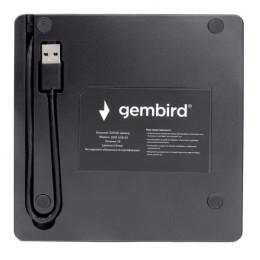 Внешний CD/DVD привод USB 3.0 Gembird DVD-USB-03C пластик, черный