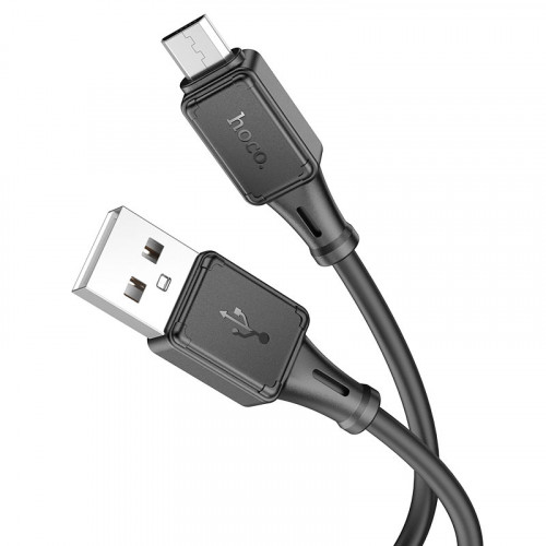 Кабель HOCO X101 USB - micro USB 2.4A, 1 метр, (Силиконовый) цвет: black