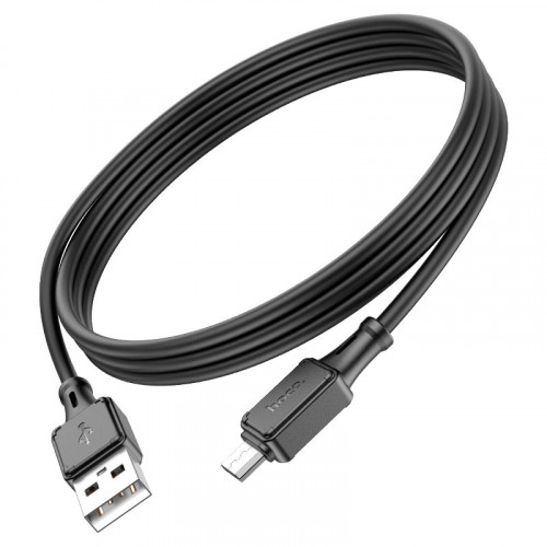 Кабель HOCO X101 USB - micro USB 2.4A, 1 метр, (Силиконовый) цвет: black