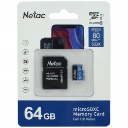 Netac P500 Standard 64GB NT02P500STN-064G-R + адаптер