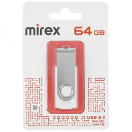 USB флэш-накопитель 64 ГБ Mirex SWIVEL WHITE 64GB (ecopack)